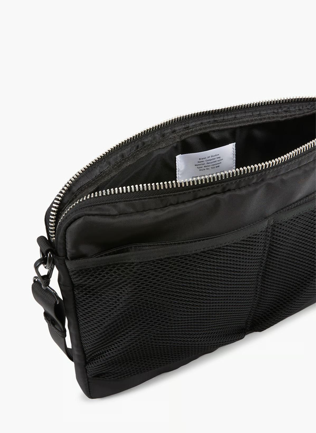AY Studios Computer Bag Black Unisex Wasserabweisende Laptoptasche schwarz